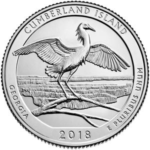 2018 Quarter - S - Cumberland Island - Silver Reverse Proof reverse